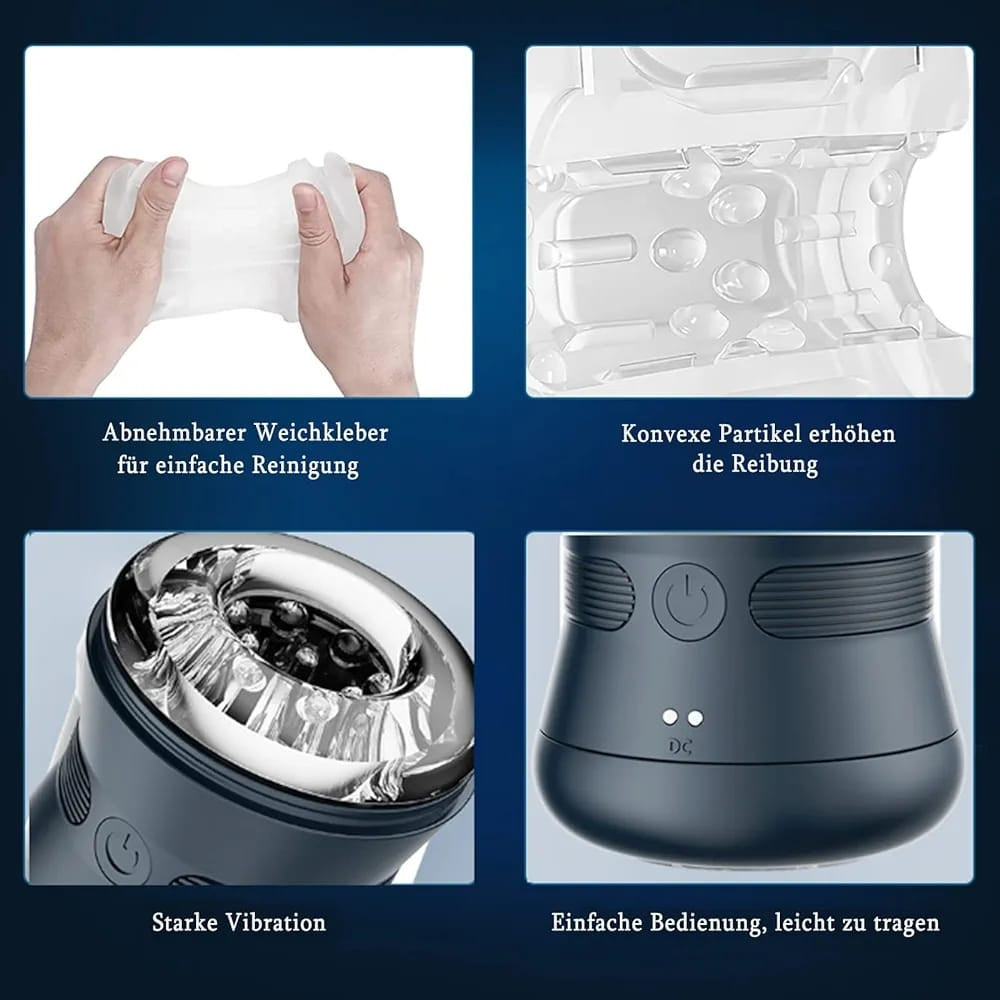 Electric Masturbator Cup with 10 Vibrations, Masturbator