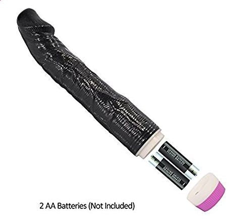 8 Inch Black Stud Vibrator Dildo