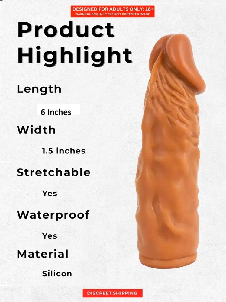 6 Inch Realistic Penis Sleeve