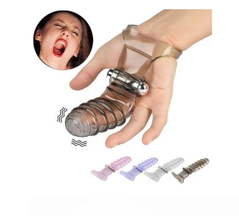 2 Finger Me Sleeve Vibrator For Couple Sex Toy