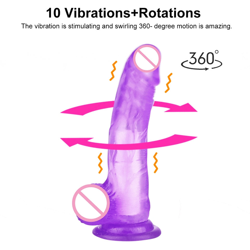 Realistic Dildo with 360 Rotation & Vibration